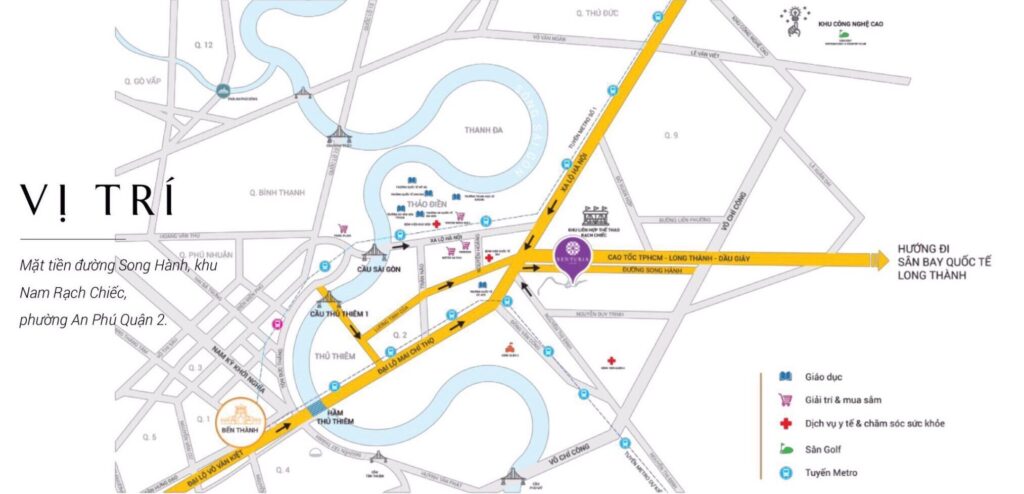 Vị trí Senturia An Phú Quận 2